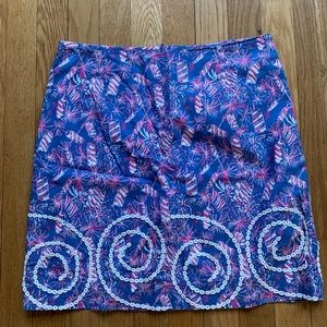 Lilly Pulitzer cherry bomb skirt, EUC, size 2, hard to find fourth of july print